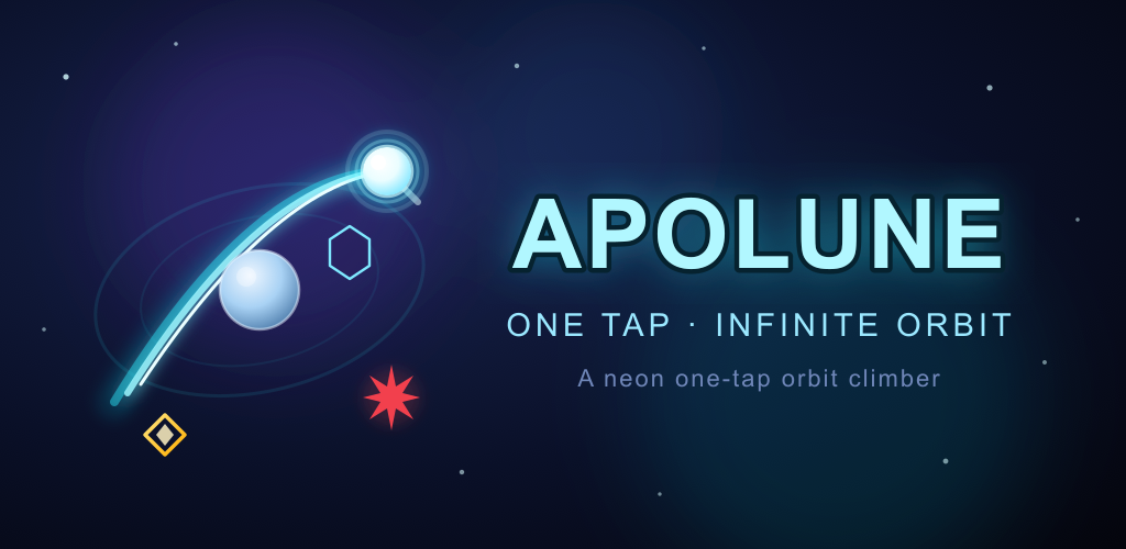 Apolune key art &ndash; One Tap &middot; Infinite Orbit